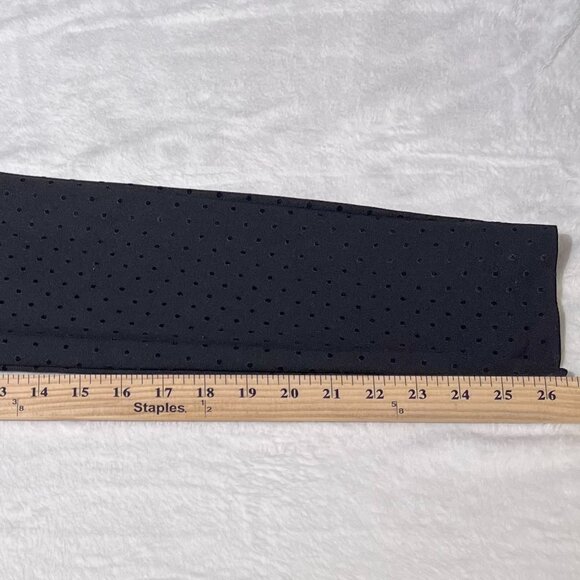 Old Navy Pixie Ankle Pants Textured Black Swiss Dot 8 High Rise Stretch - Picture 7 of 10